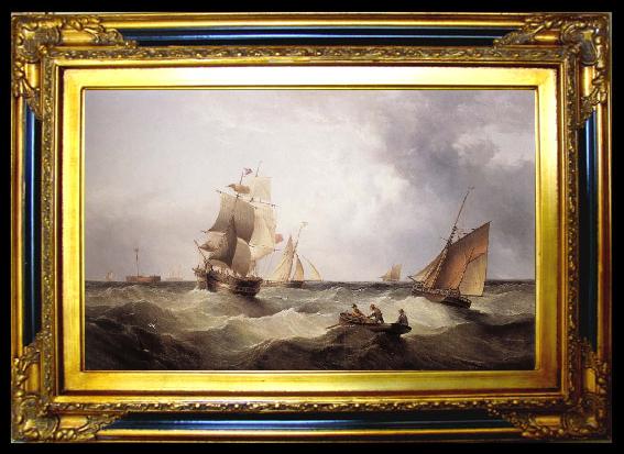 framed  John ward of hull The Barque Columbia, Ta015-2